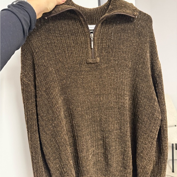 Geoffrey Beene Brown Zip-Up Sweater - Picture 10 of 11